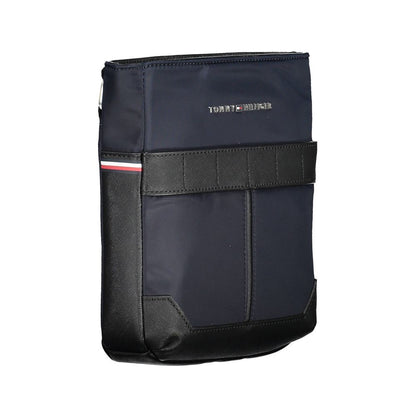 Tommy Hilfiger Blue Polyester Men Shoulder Bag with adjustable strap and contrasting details
