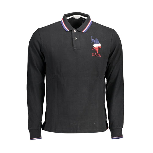 U.S. POLO ASSN. Black Cotton Men's Polo Shirt