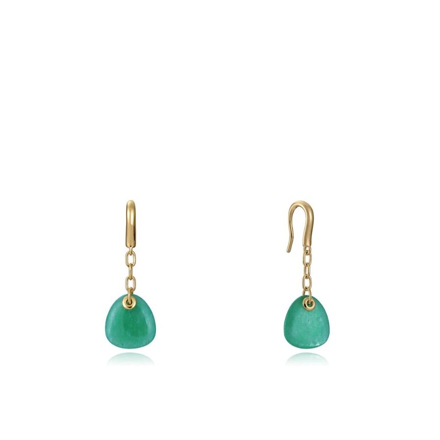 VICEROY JEWELS Mod. 13172E100-42 silver earrings for ladies, featuring a green gemstone, packaged in an official box.