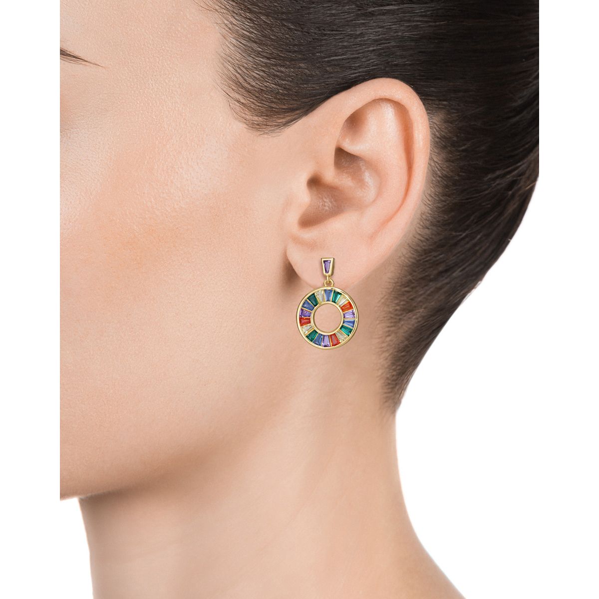 VICEROY JEWELS Mod. 15115E000-39 colorful earrings on woman, elegant design, silver 925°, ideal for ladies, quartz movement, 10 ATM water-resistant