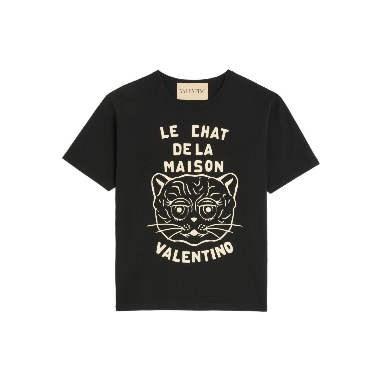 Valentino Cotton T-Shirt With Le Chat De La Maison Print Topwear