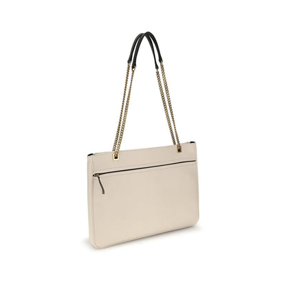Valentino Garavani Cream Calf Leather Bos Taurus Shoulder Bag