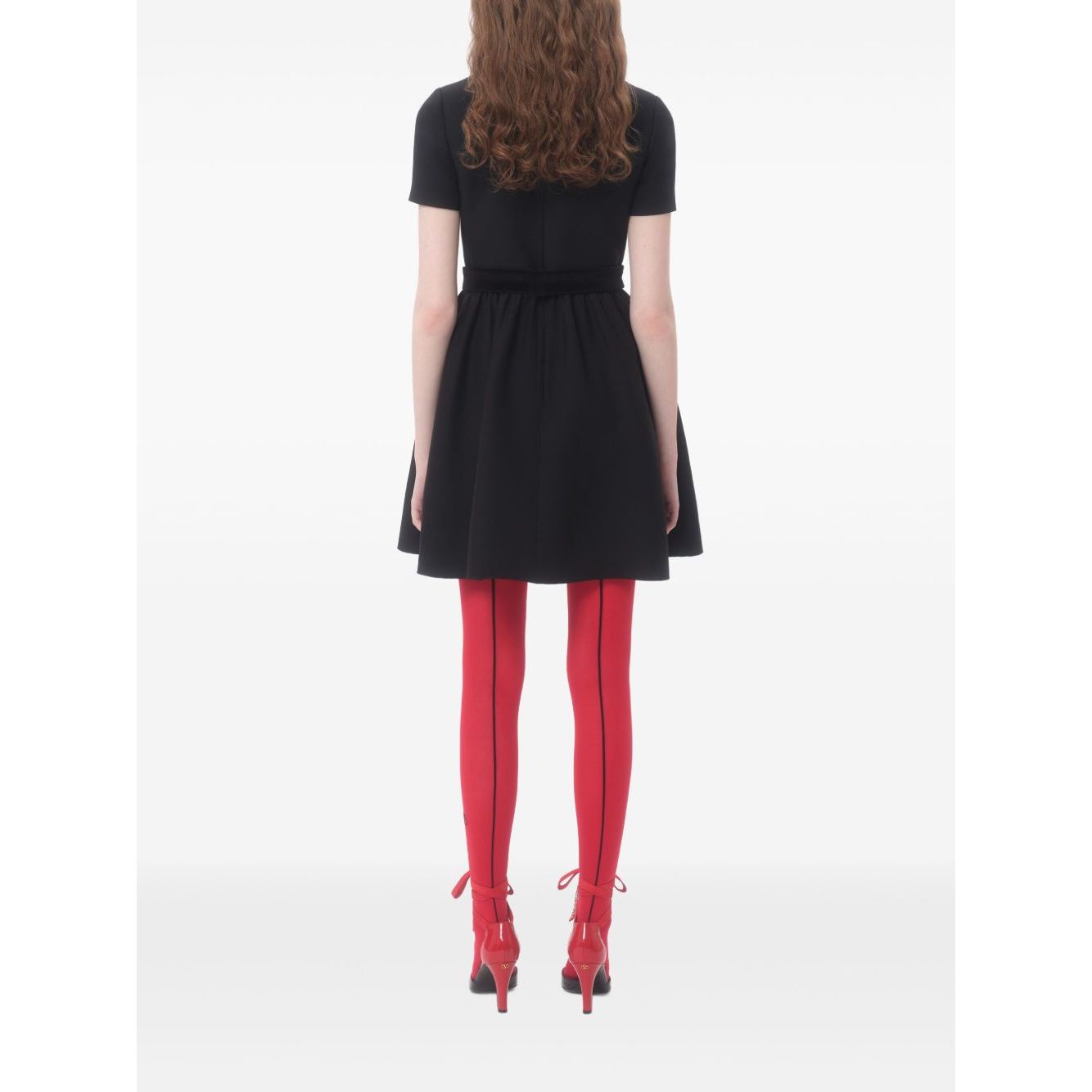 Valentino crepe couture short dress with bows