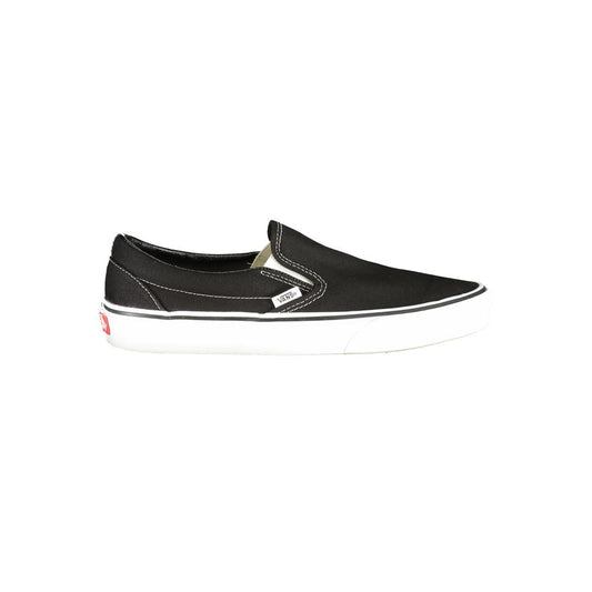 Vans Black Polyester Women Sneaker with slip-on design and Vans logo, showcasing modern style and comfort.