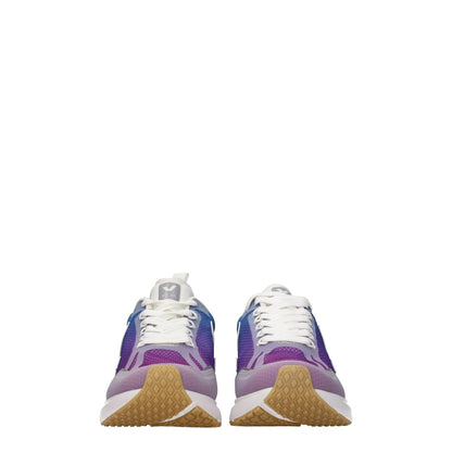 Veja Multicolor Fabric Athletic Sneakers with front and side logos, lace-up design, rubber sole, and mid heels.