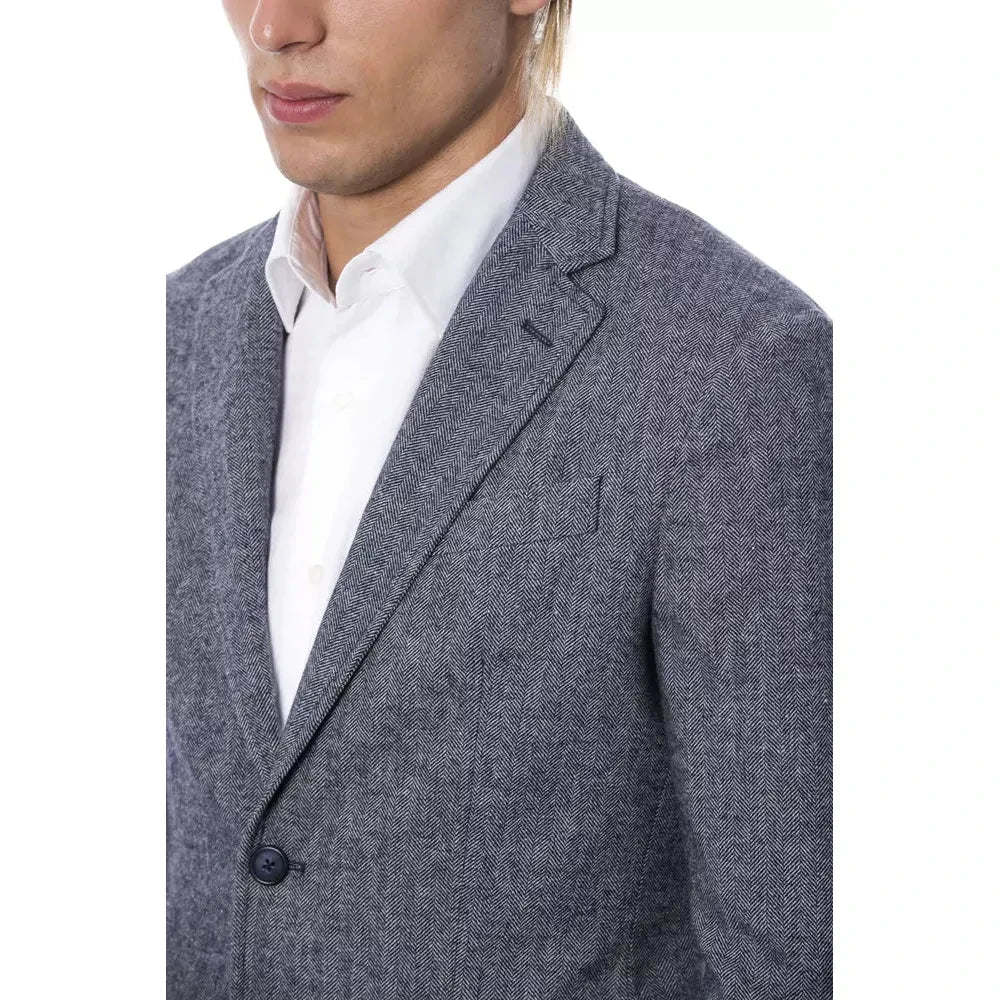 Verri Blue Polyester Blazer 1728,67465543840,Blazers - Men - Clothing,Blazers - Suits & Blazers - Clothing,Blue,Clothing,IT50 | L,Men,Men - Clothing,New with tags,Suits & Blazers - Clothing,Verri