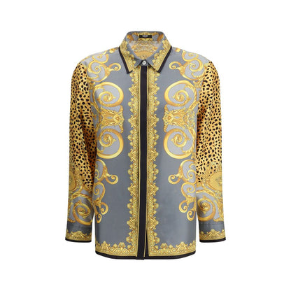 Versace Multicolor Silk Pattern Shirt