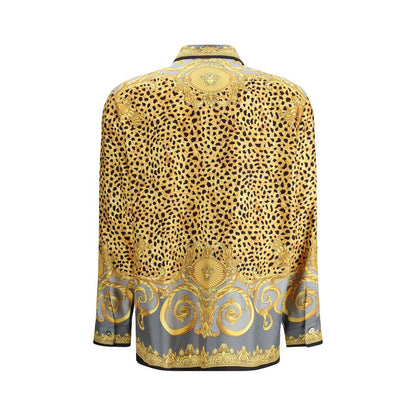 Versace Multicolor Silk Pattern Shirt