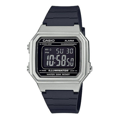 CASIO TIMELESS COLLECTION Mod. SPORT ILLUMINATOR WR 50M. ALARM. CHRONOGRAPH - SILVER - METAL SERIE