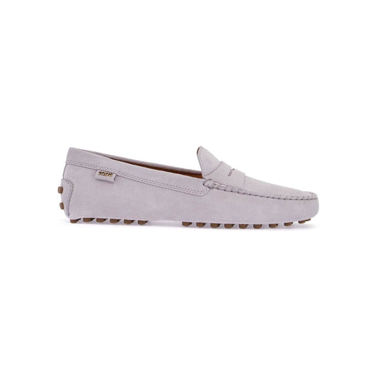 Tod'S light grey suede leather driving moccasin
