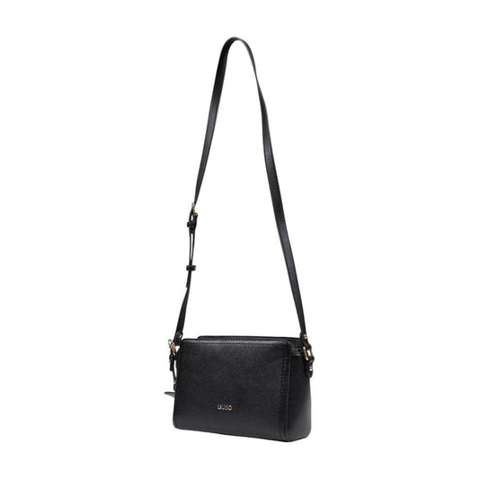 Liu Jo black polyethylene handbag, medium women's bag for spring/summer, features 100% polyurethane composition.