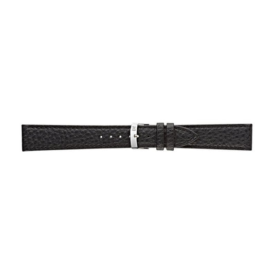 MORELLATO leather watch strap A01X4936C21019CR14 in black, made in Italy. Features elegant design and high-quality craftsmanship.