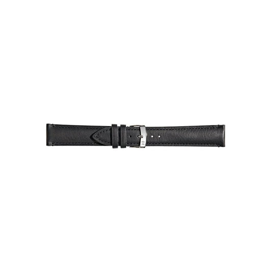 MORELLATO black leather watch strap model A01X5045A61019CR18, Italian made, elegant accessory