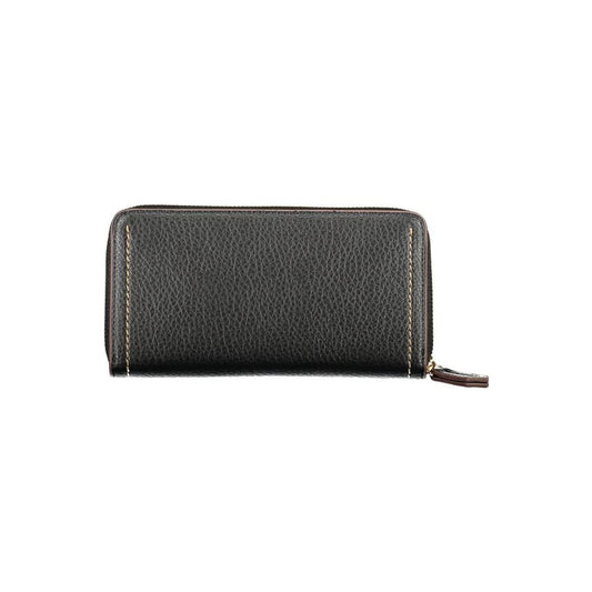 Valentino Bags women's black polyethylene wallet with zip closure and stylish design, ideal for modern fashion enthusiasts.
